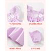 imageKucnuzki Baby Girl Clothes Toddler Girls Summer Dress Ruffle Fly Sleeve Casual Sundress Square Neck Cute Outfit for KidsPurple