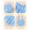 imageKucnuzki Baby Girl Clothes Toddler Girls Summer Fairy Tulle Dress Ruffle Fly Sleeve Casual Sundress Cute Outfit for KidsBlue