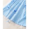 imageKucnuzki Baby Girl Clothes Toddler Girls Summer Fairy Tulle Dress Ruffle Fly Sleeve Casual Sundress Cute Outfit for KidsBlue