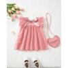 imageKucnuzki Baby Girl Clothes Toddler Girls Summer Fairy Tulle Dress Ruffle Fly Sleeve Casual Sundress Cute Outfit for KidsLight Pink