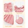 imageKucnuzki Baby Girl Clothes Toddler Girls Summer Fairy Tulle Dress Ruffle Fly Sleeve Casual Sundress Cute Outfit for KidsLight Pink
