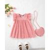 imageKucnuzki Baby Girl Clothes Toddler Girls Summer Fairy Tulle Dress Ruffle Fly Sleeve Casual Sundress Cute Outfit for KidsLight Pink