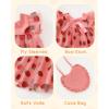 imageKucnuzki Baby Girl Clothes Toddler Girls Summer Fairy Tulle Dress Ruffle Fly Sleeve Casual Sundress Cute Outfit for KidsStrawberry