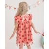 imageKucnuzki Baby Girl Clothes Toddler Girls Summer Fairy Tulle Dress Ruffle Fly Sleeve Casual Sundress Cute Outfit for KidsStrawberry