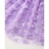 imageKucnuzki Baby Girl Clothes Toddler Girls Summer Fairy Tulle Dress Ruffle Fly Sleeve Casual Sundress Cute Outfit for KidsViolet Butterfly