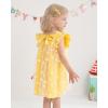imageKucnuzki Baby Girl Clothes Toddler Girls Summer Fairy Tulle Dress Ruffle Fly Sleeve Casual Sundress Cute Outfit for KidsYellow