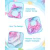 imageKucnuzki Baby Girl Swimsuit Newborn One Piece Bathing Suit Bow Tie Bikini Tankini Infant Swimwear with HatColorful