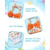 imageKucnuzki Baby Girl Swimsuit Newborn One Piece Bathing Suit Bow Tie Bikini Tankini Infant Swimwear with HatOrange Flower