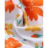 imageKucnuzki Baby Girl Swimsuit Newborn One Piece Bathing Suit Bow Tie Bikini Tankini Infant Swimwear with HatOrange Flower