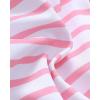 imageKucnuzki Baby Girl Swimsuit Newborn One Piece Bathing Suit Bow Tie Bikini Tankini Infant Swimwear with HatPink Strip