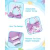 imageKucnuzki Baby Girl Swimsuit Newborn One Piece Bathing Suit Bow Tie Bikini Tankini Infant Swimwear with HatPurple Flower