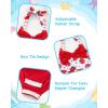imageKucnuzki Baby Girl Swimsuit Newborn One Piece Bathing Suit Bow Tie Bikini Tankini Infant Swimwear with HatStrawberry