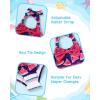 imageKucnuzki Baby Girl Swimsuit Newborn One Piece Bathing Suit Bow Tie Bikini Tankini Infant Swimwear with HatWatermelon