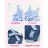 imageKucnuzki Baby Girl Clothes Toddler Girl Summer Two Piece Outfit Kids Ruffle Sleeveless Plaid Tops Denim Jeans Shorts SetBlue