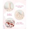 imageKucnuzki Little Toddler Girl Clothes Off Shoulder Tank Top Ruffle Halter Shirt Floral Shorts 2 Piece Set Summer OutfitsApricot