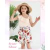 imageKucnuzki Little Toddler Girl Clothes Off Shoulder Tank Top Ruffle Halter Shirt Floral Shorts 2 Piece Set Summer OutfitsApricot