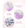 imageKucnuzki Little Toddler Girl Clothes Off Shoulder Tank Top Ruffle Halter Shirt Floral Shorts 2 Piece Set Summer OutfitsPurple