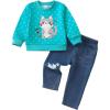 imageKucnuzki Toddler Baby Girl Clothes Long Sleeve Hoodie Crewneck Sweatshirt Denim Jeans Pants Fall Winter Baby Girl OutfitBlue Cat