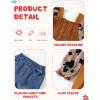 imageKucnuzki Toddler Kids Girls Clothes Short Sleeve Shirt Top Flare Denim Jeans 2 Piece Outfits For Girls Cute Clothing SetBrownl