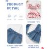 imageKucnuzki Toddler Kids Girls Clothes Short Sleeve Shirt Top Flare Denim Jeans 2 Piece Outfits For Girls Cute Clothing SetHeart Red
