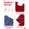 imageKucnuzki Toddler Kids Girls Clothes Short Sleeve Shirt Top Flare Denim Jeans 2 Piece Outfits For Girls Cute Clothing SetMaroon