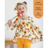 imageKucnuzki Baby Girl Clothes Toddler Girl Outfit Ruffle Sleeve Shirt Floral Pant Set Fall Winter Clothing for GirlSunflower Yellow