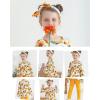 imageKucnuzki Baby Girl Clothes Toddler Girl Outfit Ruffle Sleeve Shirt Floral Pant Set Fall Winter Clothing for GirlSunflower Yellow