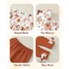imageBaby Girl Clothes Toddler Girl Fall Outfits Ruffle Long Sleeve Floral Shirt Tops Winter Leggings Pants Clothing SetBrown Flower