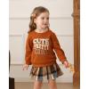 imageKucnuzki Baby Girl Clothes Toddler Girl Fall Outfits Kids Winter Cute Long Sleeve T Shirt Top Plaid Mini Skirt Dress SetBrown