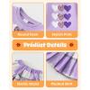 imageKucnuzki Baby Girl Clothes Toddler Girl Fall Outfits Kids Winter Cute Long Sleeve T Shirt Top Plaid Mini Skirt Dress SetPurple