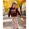 imageKucnuzki Baby Girl Clothes Toddler Girl Outfits Fall Winter Long Sleeve T Shirts Top Flare Leggings Pants Kids ClothingBrownfly Sleeve
