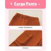 imageKucnuzki Kids Toddler Girl Clothes Graphic T Shirt Top Cargo Pants with Pocket 2 Piece Outfit Fall Clothing Set for GirlBrown
