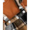 imageKucnuzki Newborn Baby Girl Clothes Toddler Long Sleeve Ruffle Romper Top Infant Skirt Set Little Girl Overall DressBrown Plaid
