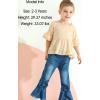 imageKucnuzki Toddler Baby Girls Clothes Long Sleeve Shirt Top Flare Denim Jeans Cute Outfit Baby Girl Fall Winter ClothesApricotsl