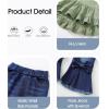 imageKucnuzki Toddler Baby Girls Clothes Long Sleeve Shirt Top Flare Denim Jeans Cute Outfit Baby Girl Fall Winter ClothesGreensl