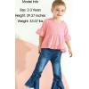 imageKucnuzki Toddler Baby Girls Clothes Long Sleeve Shirt Top Flare Denim Jeans Cute Outfit Baby Girl Fall Winter ClothesPinksl