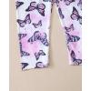 imageKucnuzki 3t 4t little girl clothes cute long sleeve top cotton butterfly purple shirt toddler tie dye long pants two piece set fall winter clothes