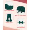 imageKucnuzki Baby Girl Clothes Toddler Clothes Long Sleeve Plain Shirts Top Bell Bottoms Flare Pants Infant Girl Fall OutfitDark Green