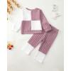 imageKucnuzki Toddler Baby Girl Clothe Long Sleeve Shirt Sweatshirt Leggings 2 Piece Kids Baby Girl Fall Outfit Winter ClotheLight Purple