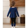 imageKucnuzki Toddler Baby Girl Clothe Long Sleeve Shirt Sweatshirt Leggings 2 Piece Kids Baby Girl Fall Outfit Winter ClotheRoyal Blue