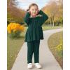 imageKucnuzki Toddler Baby Girl Clothes Outfit Long Sleeve Plain T Shirt Top Baby Girl Pants Leggings Two Piece Outfits SetGreen