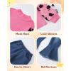 imageKucnuzki Toddler Girl Clothes Cute Kids Clothes Long Sleeve T Shirts Top Bell Bottom Denim Jeans Pants Matching OutfitsRoselace