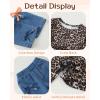 imageKucnuzki Toddler Kids Girl Clothes Long Sleeve Shirt Tops Baggy Jeans Cute Pants Set Baby Girl Outfit 2 Piece ClothingLeopard