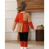 imageKucnuzki Toddler Baby Girl Clothe Long Sleeve Shirt Sweatshirt Leggings 2 Piece Kids Baby Girl Fall Outfit Winter ClotheOrange