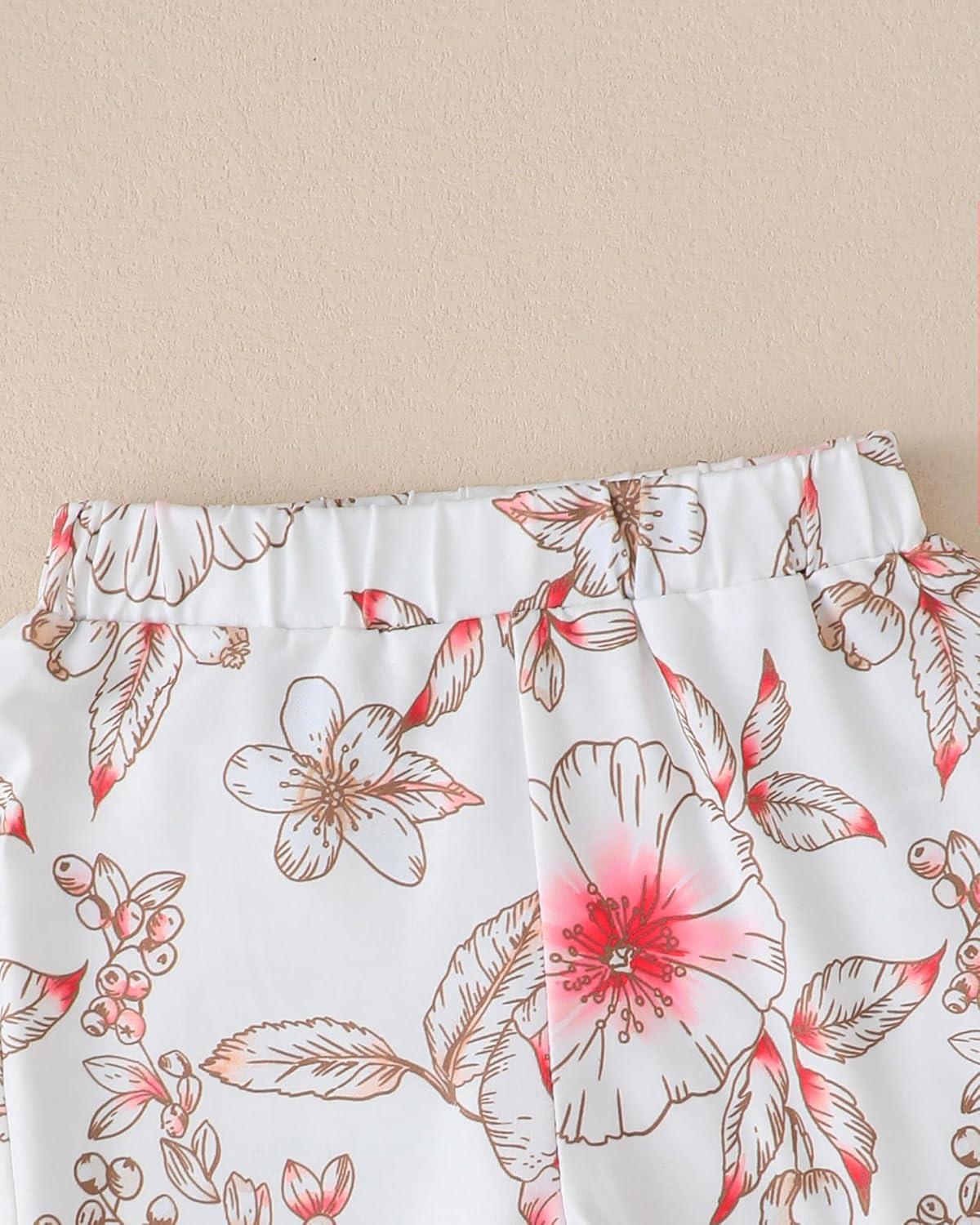 imageKucnuzki Toddler Baby Girl Clothes Long Sleeve Shirt Ruffle Soft Tops Bell Bottom Long Pants Fall Winter 2 Piece OutfitsLight Brown