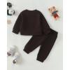 imageKucnuzki Baby Toddler Girl Clothes Long Sleeve Crewneck Sweatshirt Tops Sweatpant Sweatsuit Baby Girl Fall Winter OutfitBrown Bear