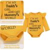 image:image36 Month Baby Girl Clothes Fall Daddys Little Girl Baby Clothes Ruffle Announcement Romper Letter Printing Top Infant Outfit Sunflower Floral Pants