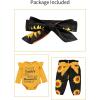 image:image36 Month Baby Girl Clothes Fall Daddys Little Girl Baby Clothes Ruffle Announcement Romper Letter Printing Top Infant Outfit Sunflower Floral Pants