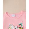 image:imageKucnuzki Baby Girl Clothes Toddler Girl Outfit Ruffle Sleeve Shirt Floral Pant Set Fall Winter Clothing for GirlPink Ruffle