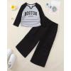 image:imageKucnuzki Toddler Kids Girl Clothes Long Sleeve Shirt Tops Baggy Jeans Cute Pants Set Baby Girl Outfit 2 Piece ClothingBlack Cargo